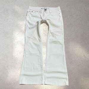 Arizona Jeans Co. White Mid Rise Corduroy Flare Pants